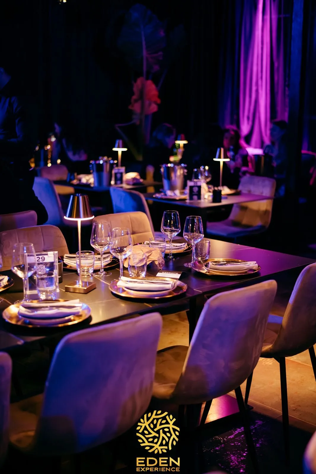 Cena e sala ristorante di Eden Experience a Roma